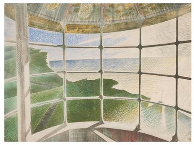समुद्र तट सिर लाइटहाउस द्वारा एरिक Ravilious