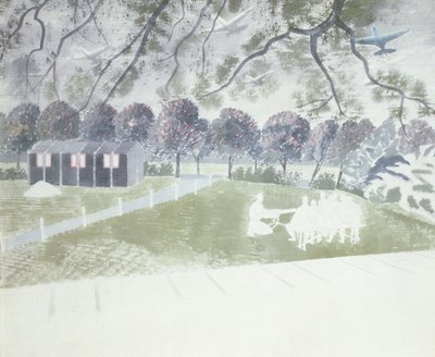 एक गन का प्रदर्शन द्वारा एरिक Ravilious