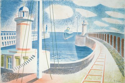 न्यूहेवन हार्बर द्वारा Eric Ravilious