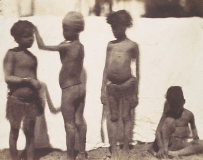 [कलबशाह, नूबिया के गाँव के बच्चे], 1852। द्वारा अर्नेस्ट बेनेके