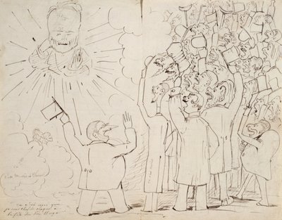 ओल्ड ह्यूगो के लिए उत्सव, विक्टर ह्यूगो (1802-85) के एक पत्र से पॉल वेरलिन को पत्र, c.1880 द्वारा अर्नेस्ट डेलहाये