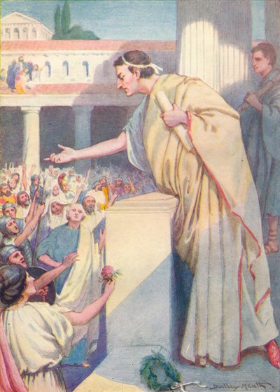 अगली सुबह Cicero ने Catiline के खिलाफ एक और भाषण दिया, c1912 1912 द्वारा अर्नेस्ट डडली हीथ