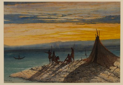 प्रागैतिहासिक लैंडस्केप, 1869 द्वारा Ernest Henry Griset