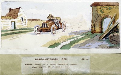 1898 में पेरिस-एम्स्टर्डम की दौड़, अर्नेस्ट मोंटौट द्वारा चित्रित (1878-1909)। द्वारा अर्नेस्ट मोंटोट