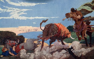 ईशर के बैल की हत्या, 1915। द्वारा अर्नेस्ट वेलकजिन्स