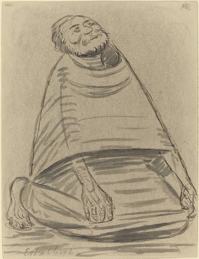 मैन घुटने टेकना, 1916। द्वारा अर्न्स्ट बारलाच