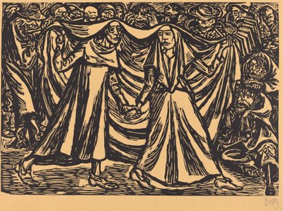 द डांस ऑफ़ डेथ II, 1921। द्वारा अर्न्स्ट बारलाच