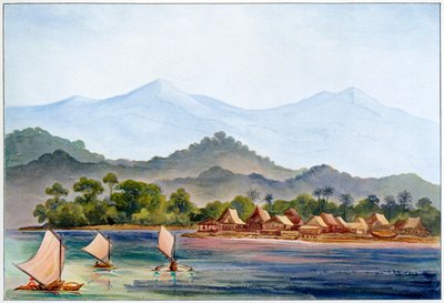गांव, सुमात्रा, इंडोनेशिया, 1906 द्वारा अर्नस्ट हैकेल