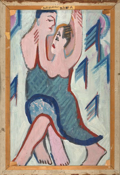 स्नो में डांसिंग कपल [रिवर्स], 1928-1929। द्वारा अर्नस्ट लुडविग किरचनर