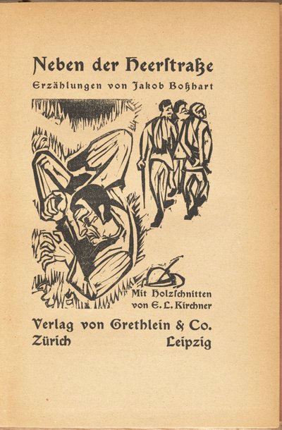 Jakob Bosshart: Neben der Heerstrasse Jakob Bosshart: Near Main Street, 1923.  द्वारा अर्नस्ट लुडविग किरचनर