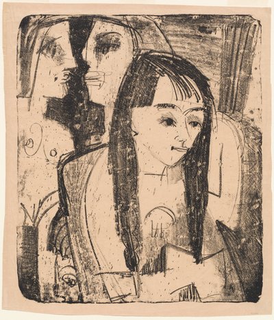 पोर्ट्रेट ऑफ़ ए गर्ल, 1921। द्वारा अर्नस्ट लुडविग किरचनर