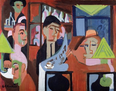 दावोस में एक कैफे द्वारा Ernst Ludwig Kirchner