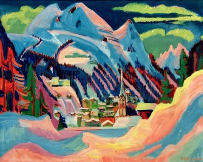 सर्दियों में दावोस द्वारा Ernst Ludwig Kirchner