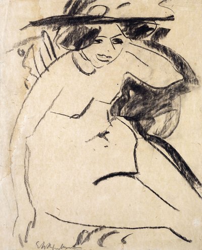 टोपी के साथ डिडो; दीदो मिट हट, c.1909 द्वारा अर्नस्ट लुडविग किरचनर