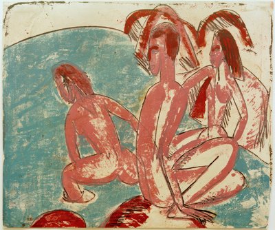 ELKirchner, पत्थरों पर तीन स्नानागार द्वारा अर्नस्ट लुडविग किरचनर