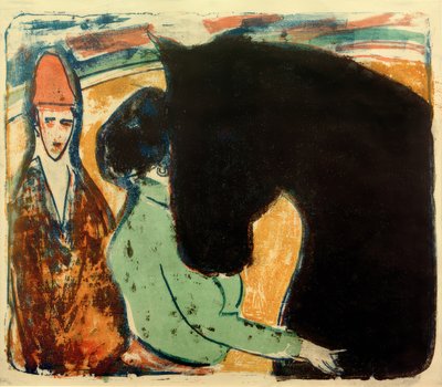 ELKirchner, ब्लैक स्टैलियन, राइडर और जोकर द्वारा अर्नस्ट लुडविग किरचनर