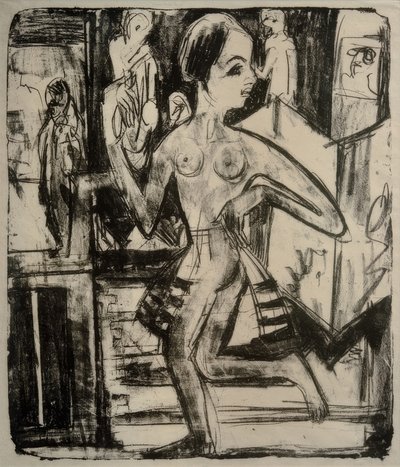 नग्न नर्तकी द्वारा Ernst Ludwig Kirchner