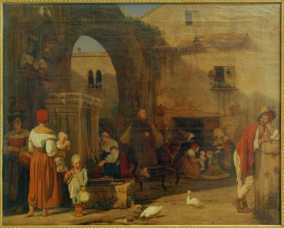 Tivoli में E.Meyer, Am Marktplatz और Fountain द्वारा अर्नस्ट मेयर