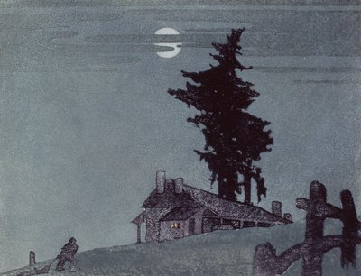 होमस्टेड, 1937 (लिनोकट) द्वारा एथलीन पामर