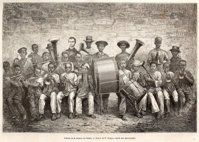 1876 में गैबॉन में लड़कों का ऑर्केस्ट्रा द्वारा एटिने एंटोनी यूजीन रोनजत