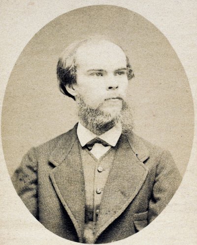 पोएट पॉल वेरलाइन (1844-1896) का पोर्ट्रेट कारजैट, एटियेन (1828-1906), सी। 1870 - फोटो उत्कीर्णन, 7x5 - निजी संग्रह द्वारा एटिने कारजाटा