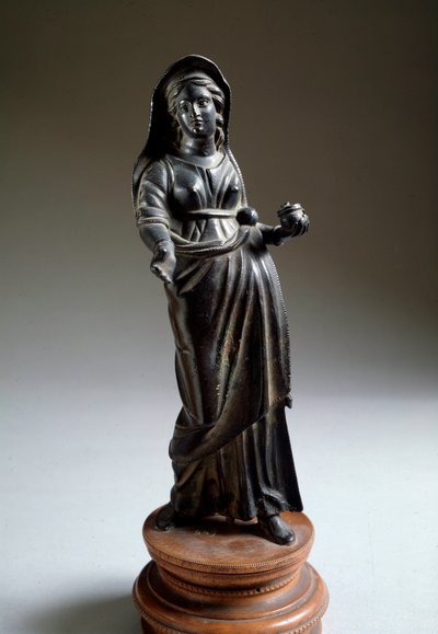Etruscan सभ्यता: "" प्रस्तावक आकृति"" कांस्य मूर्तिकला, Montalcino, इटली से आ रही है 300 ईसा पूर्व मंद 26 सेमी (Etruscan कला, महिला, कांस्य मूर्तिकला, Montalcino, इटली से, 300 ईसा पूर्व, मंद 26 सेमी) फ्लोरेंस, म्यूजियो आर्कियोलॉजिको द्वारा Etruscan Etruscan