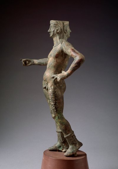 डिजाइन Culsans की दिव्यता। कांस्य मूर्तिकला, तीसरी शताब्दी ई.पू द्वारा Etruscan Etruscan