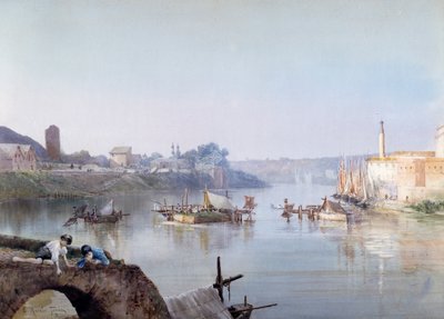 रिपा ग्रांडे में मछुआरे, एटोर रोस्लर फ्रांज (1845-1907), वॉटरकलर द्वारा। द्वारा एटोर रोसेलर फ्रांज