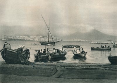मछुआरे समुद्र, नेपल्स, इटली, 1927 में डालते हैं द्वारा यूजेन पोपेल