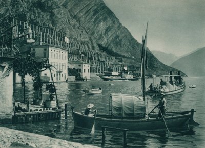 हार्बर ऑफ लिमोन सल गार्डा, इटली, 1927 द्वारा यूजेन पोपेल