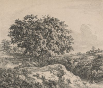 ओक ट्री बाय ए रेविन, 1845। द्वारा यूजीन ब्लेरी