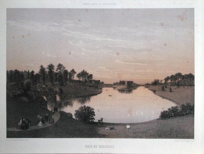 'पेरिस इन इट्स स्प्लेंडर' से बोइस डी बोलोग्ने, c.1860 (लिथो) द्वारा यूजीन सिसेरी