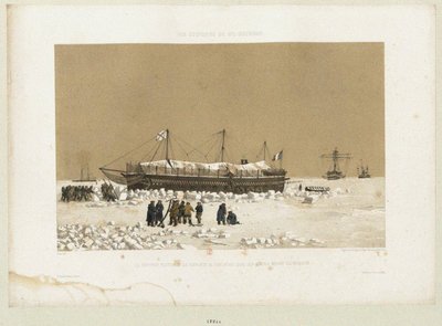किम्बर्न, 1856 के पास बर्फ में फ्लोटिंग बैटरी टोंनटेन् द्वारा यूजीन सिसेरी