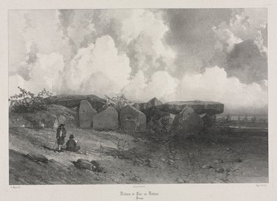प्राचीन फ्रांस में सुरम्य और रोमांटिक यात्राएं: ब्रिटनी, सी। 1845। द्वारा यूजीन सिसेरी