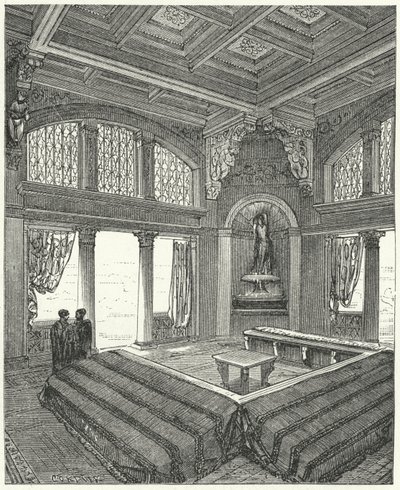 Triclinium, रोमन भवन में औपचारिक भोजन कक्ष द्वारा वायलेट ले डुक के बाद यूजीन इमैनुएल