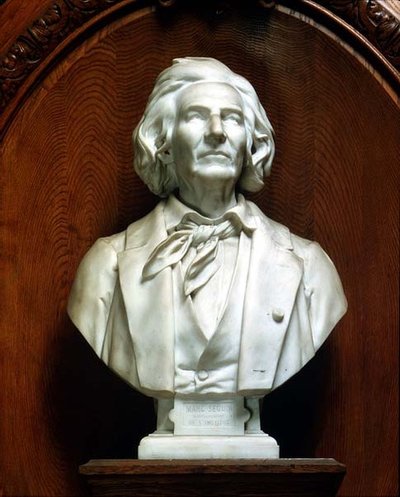 मार्क सेगुइन (1786-1875) वास्तुकार और इंजीनियर का पोर्ट्रेट बस्ट द्वारा यूजीन गिलूम