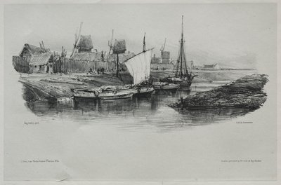 स्मारिकाएँ: नहर बैंक, 1832। द्वारा यूजीन इसाबे