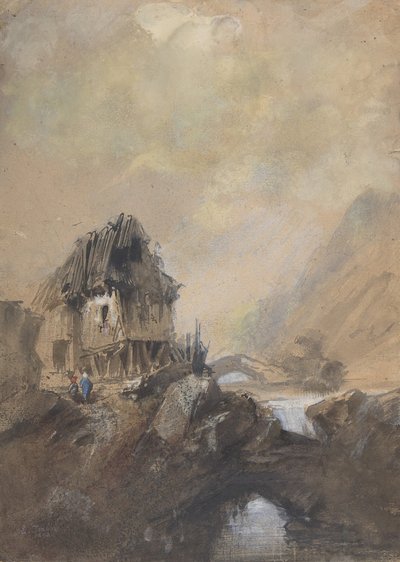 Dieppe, 1843 में गांव। द्वारा यूजीन इसाबे