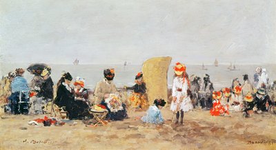 बीच सीन, ट्रॉविल, 1881 द्वारा यूजीन लुई बौडिन