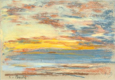 तटरेखा और आकाश, सी। 1890। द्वारा Eugene Louis Boudin
