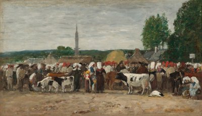 ब्रिटनी में मेला, 1874। द्वारा यूजीन लुई बौडिन