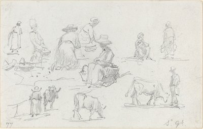 किसान और गाय [रेक्टो], 1877। द्वारा यूजीन लुई बौडिन