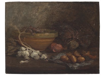 फिर भी प्याज के साथ जीवन, c.1853-56 द्वारा यूजीन लुई बौडिन