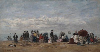 ट्राउविल, 1871 में समुद्र तट द्वारा यूजीन लुई बौडिन