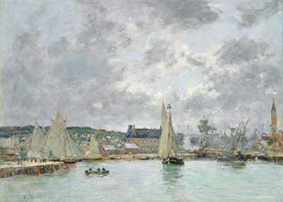 ट्राउविल हार्बर, 1880 द्वारा Eugene Louis Boudin
