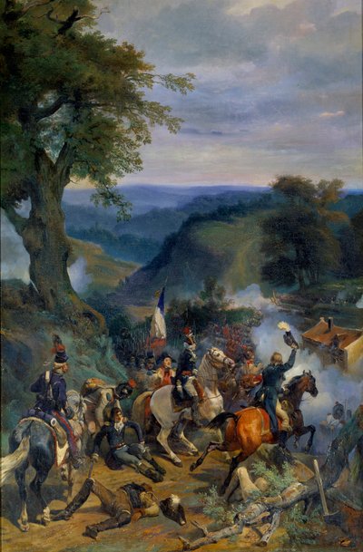 क्रांतिकारी युद्ध: "" सितंबर 1792 में जनरल डुमौरीज़ की कमान के तहत आर्गन की अशुद्धियों में लड़ाई"" यूजीन लुई लामी द्वारा पेंटिंग (1800-1890) 1834 सन। 1,9x0,9 वर्ग मीटर द्वारा यूजीन लुई लामिया
