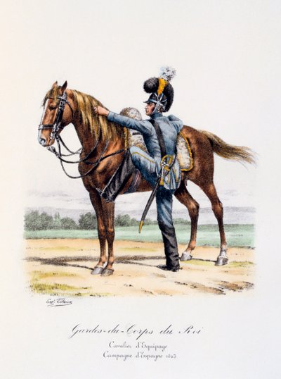 किंग्स बॉडीगार्ड्स, क्रू राइडर, स्पेनिश अभियान, 1823 द्वारा यूजीन टिटेक्स