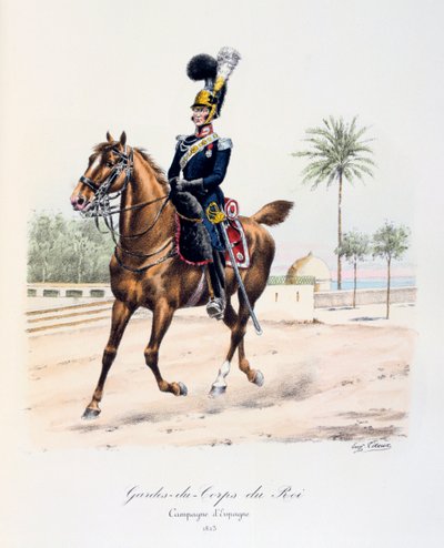 किंग्स बॉडीगार्ड्स, स्पेनिश अभियान, 1823, c1814-1830 द्वारा यूजीन टिटेक्स