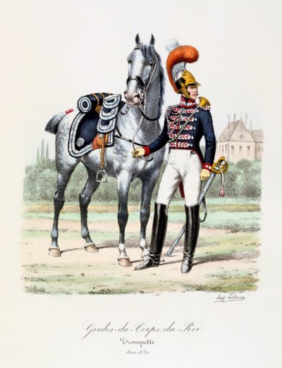 किंग्स बॉडीगार्ड्स, ट्रम्पेटर, c1820-30 द्वारा यूजीन टिटेक्स