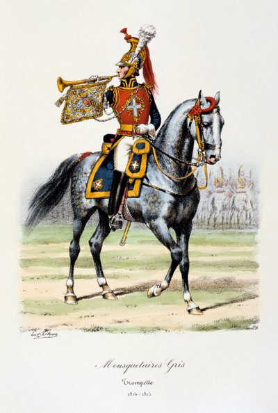 ग्रे मस्कटियर्स, ट्रम्पेटर, 1814-15 द्वारा यूजीन टिटेक्स